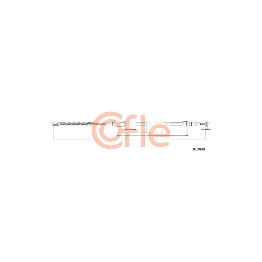 Cofle 92.10.9840 Hand Brake Cable Suitable for Mercedes-Benz T1