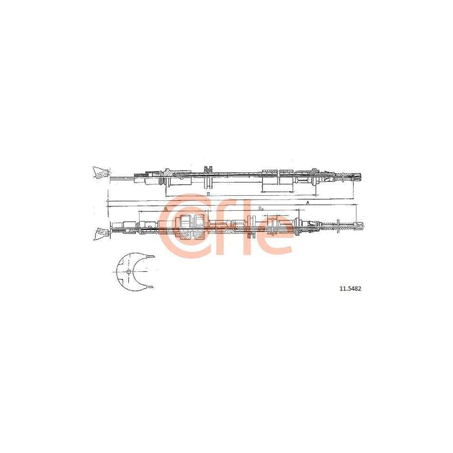 Cofle 11.5482 Hand Brake Cable for Ford Sierra