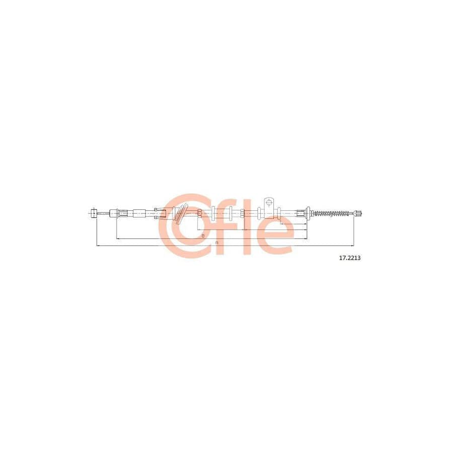 Cofle 92.17.2213 Hand Brake Cable for Mitsubishi Space Star (Dg_A)