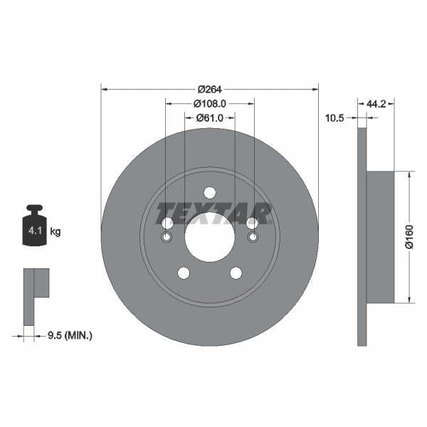MITSUBISHI 4605A052 Brake Caliper Guide Sleeve Kit
