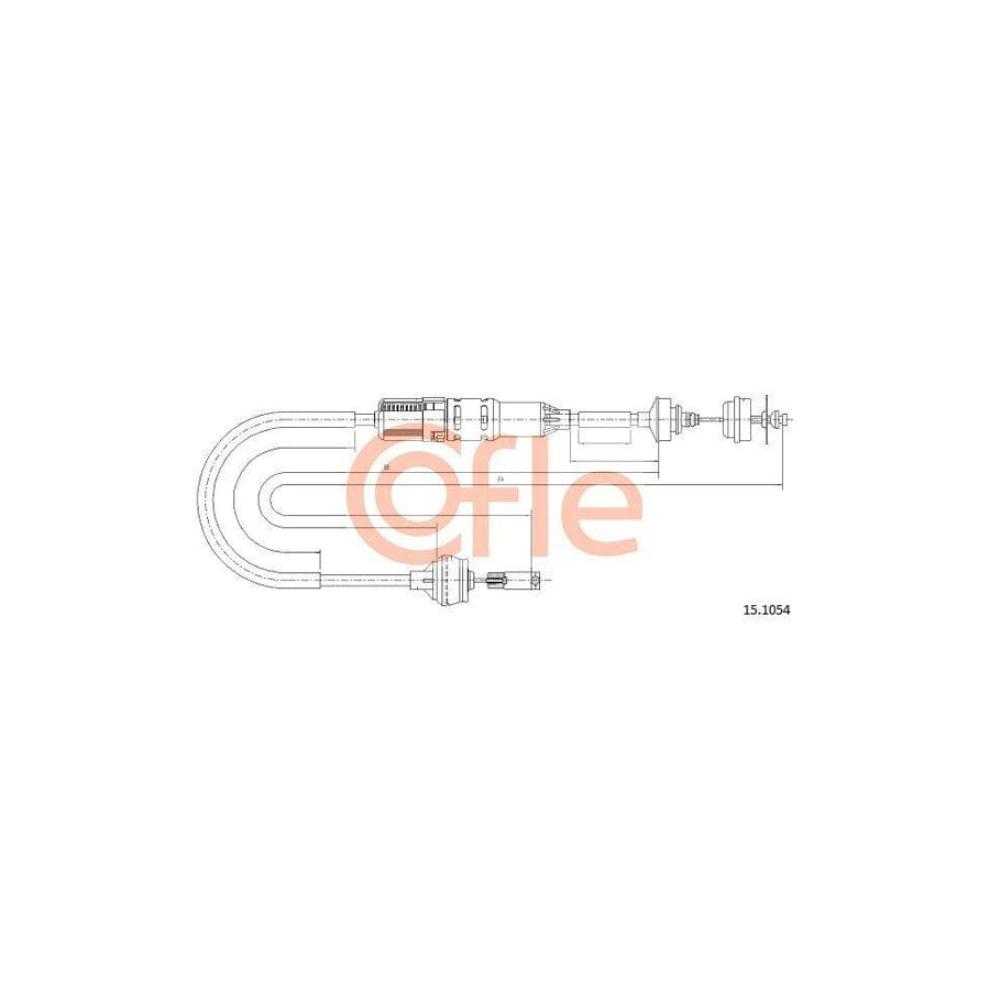 Cofle 15.1054 Clutch Cable for Citroen Xsara