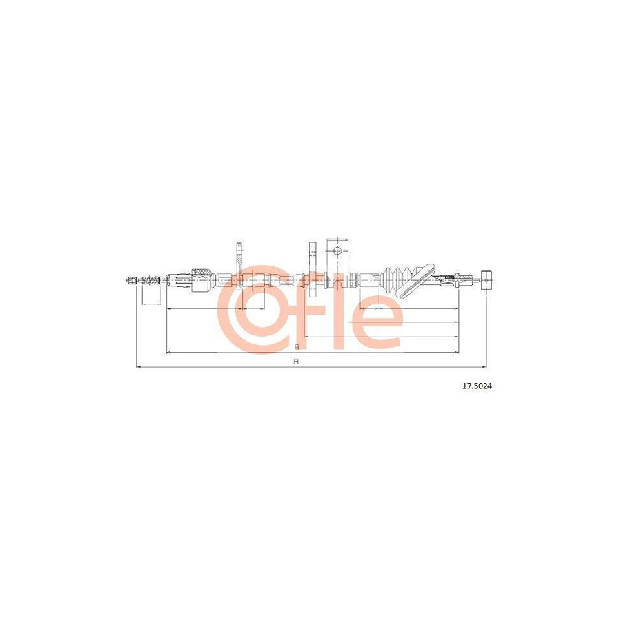Cofle 92.17.5024 Hand Brake Cable for Suzuki Vitara