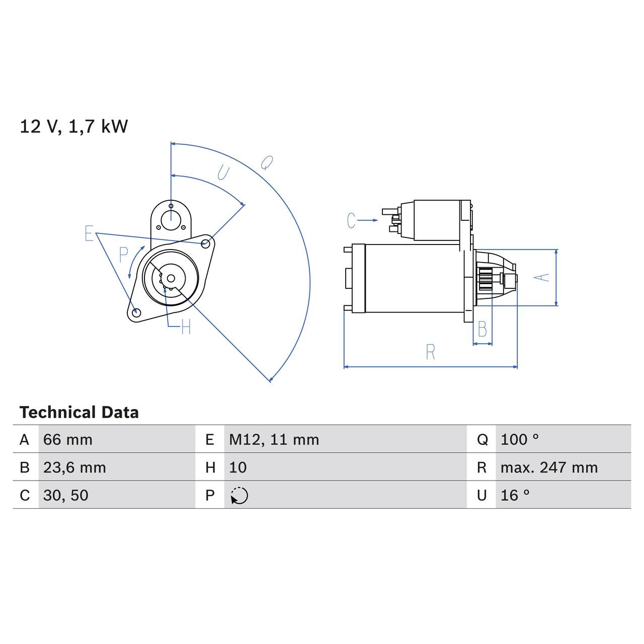 BOSCH 0986024030 Starter