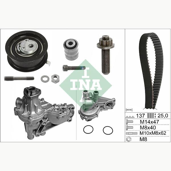 INA 530037732 Water Pump & Timing Belt Kit