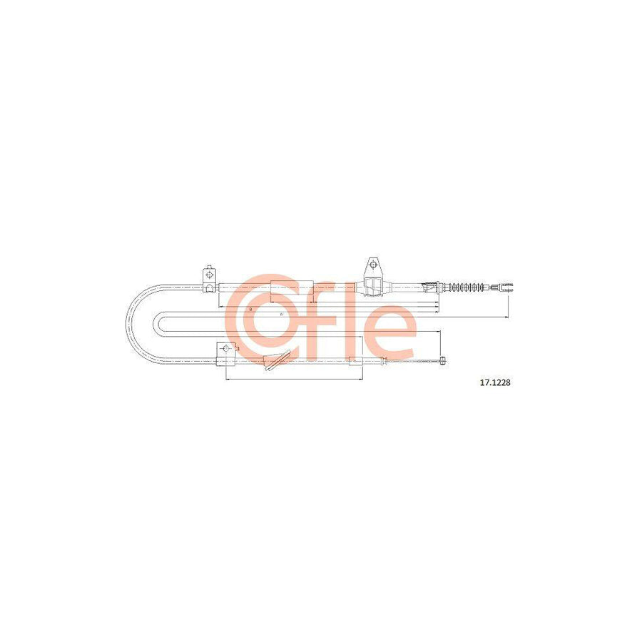 Cofle 92.17.1228 Hand Brake Cable for Toyota Mr2 III Convertible (W30)