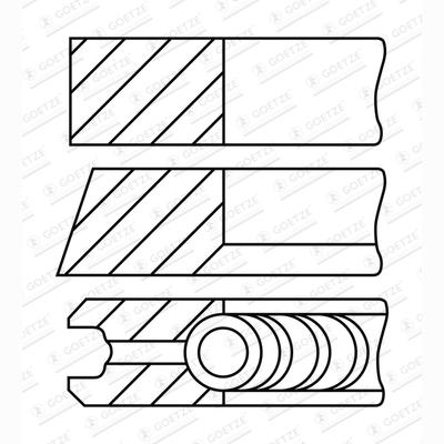 GOETZE 08-433105-00 Piston Ring Kit