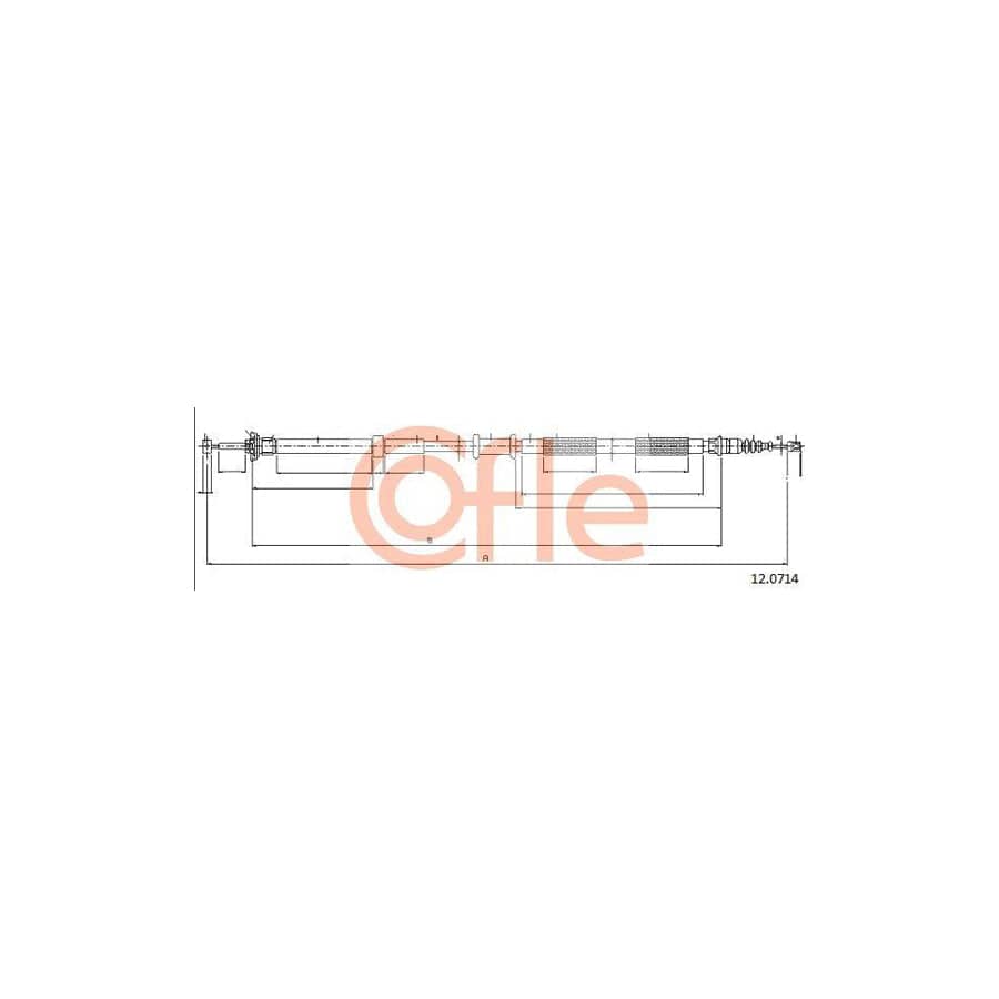 Cofle 92.12.0714 Hand Brake Cable for Fiat Panda II Hatchback (169)
