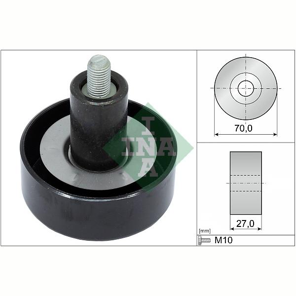 INA 532065710 V-Ribbed Belt Deflection/Guide Pulley