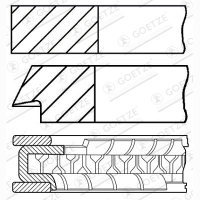 GOETZE 08-408400-00 Piston Ring Kit