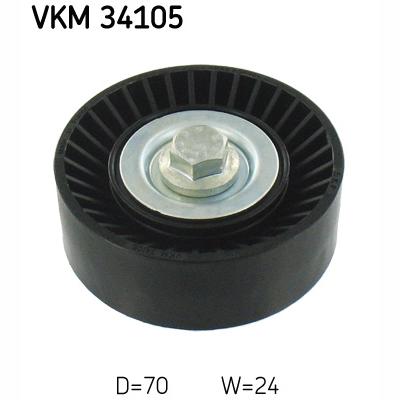 SKF VKM34105 V-Ribbed Belt Deflection/Guide Pulley