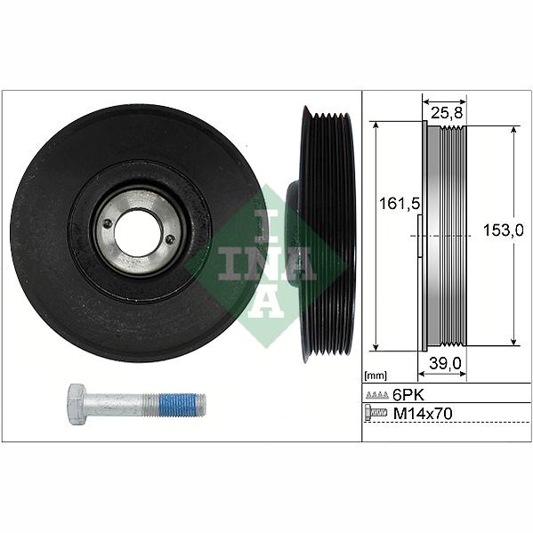INA 544003920 Crankshaft Belt Pulley