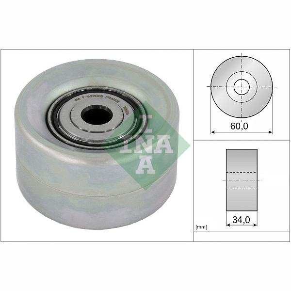 INA 532092110 V-Ribbed Belt Deflection/Guide Pulley