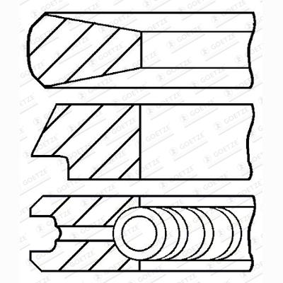 GOETZE 08-424007-00 Piston Ring Kit