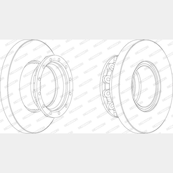 FERODO FCR245A Brake Disc