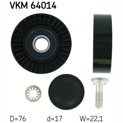 SKF VKM64014 V-Ribbed Belt Deflection/Guide Pulley