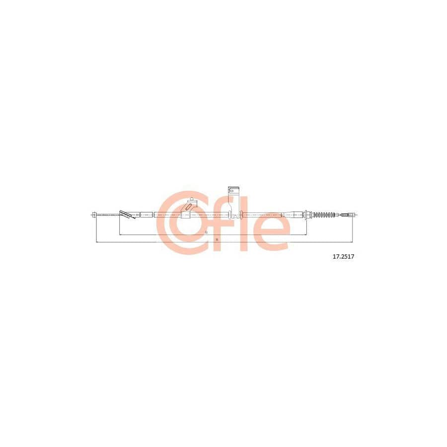 Cofle 92.17.2517 Hand Brake Cable for Hyundai I10 I (Pa)
