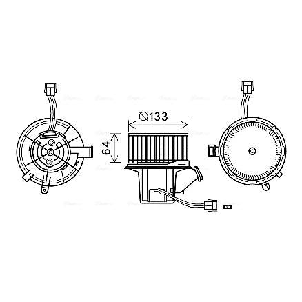 AVA COOLING MS8640AVA Interior Blower Electric Motor