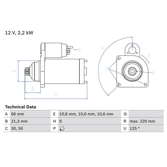 BOSCH 0986022760 Starter