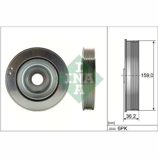 INA 544017310 Crankshaft Belt Pulley