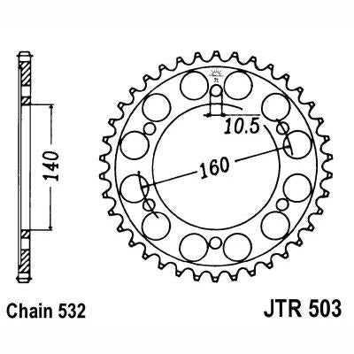JT JTR503,45 Chain Sprocket