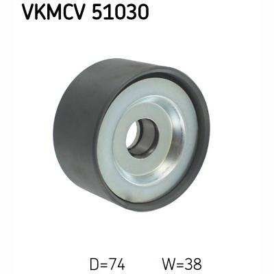 SKF VKMCV51030 V-Ribbed Belt Deflection/Guide Pulley