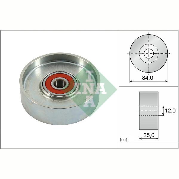 INA 531093610 V-Ribbed Belt Deflection/Guide Pulley