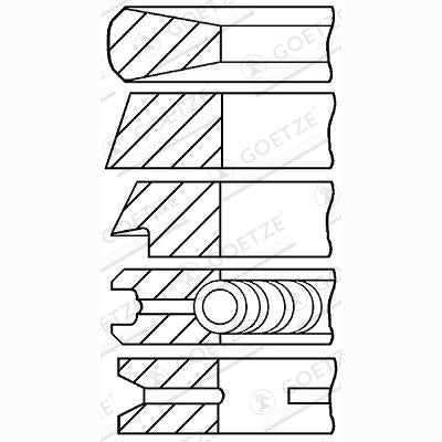 GOETZE 08-174305-70 Piston Ring Kit
