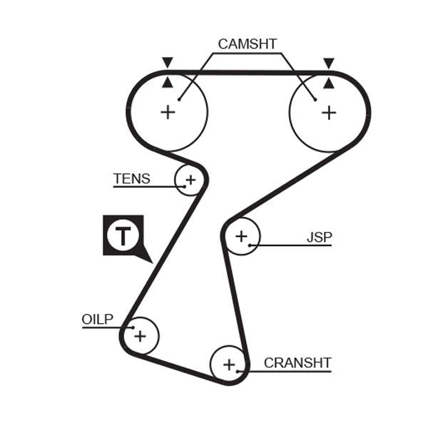 GATES GAT5244XS Timing Belt