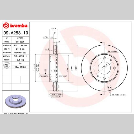 OE RVI RVI5001856319 Disc Brake Caliper Repair Kit