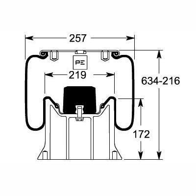 PETERS 084.182-72 Air Suspension Bellow