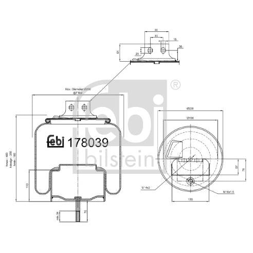 FEBI FE178039 Air Suspension Bellow