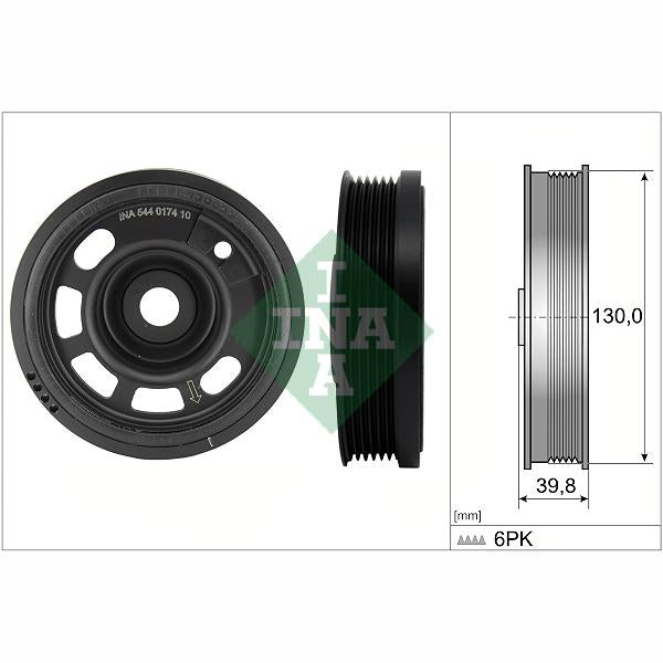 INA 544017410 Crankshaft Belt Pulley