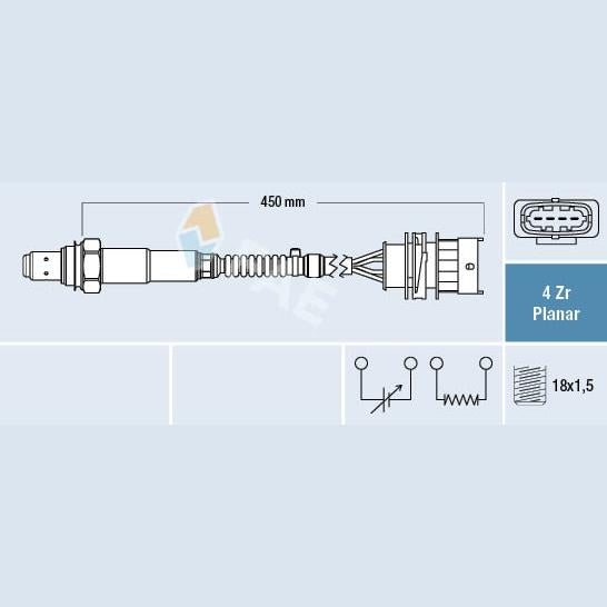 FAE AE77525 Lambda Sensor