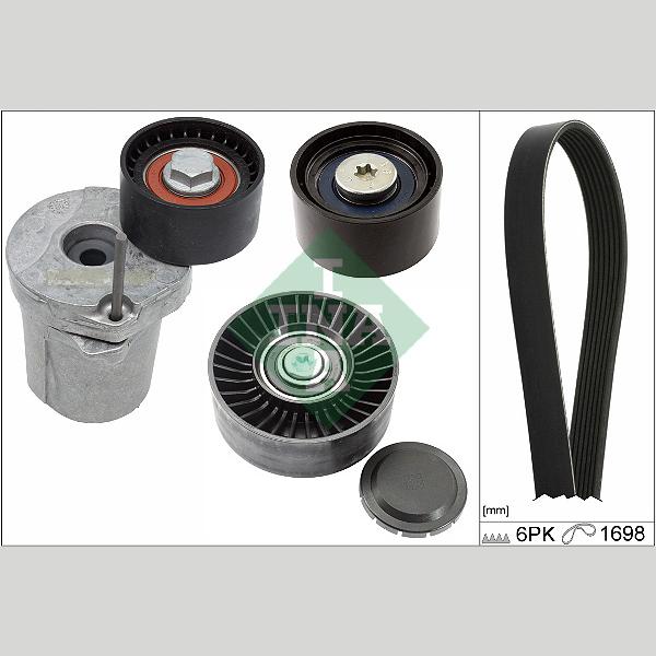 INA 529036910 V-Ribbed Belt Set