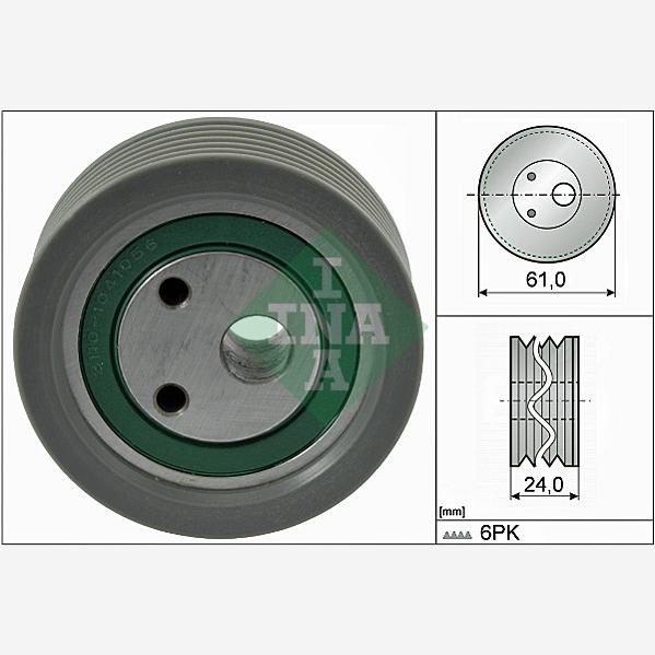 INA 531091010 V-Ribbed Belt Tensioner Pulley