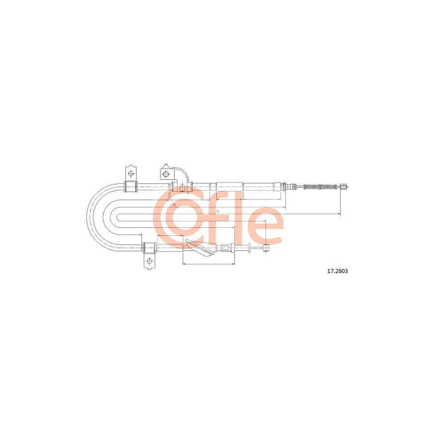 Cofle 17.2603 Hand Brake Cable