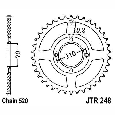 JT JTR248,45 Chain Sprocket