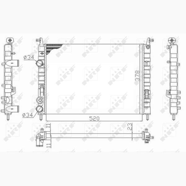 NRF NRF58726 Engine Radiator