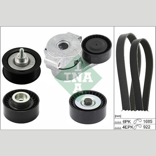 INA 529052710 V-Ribbed Belt Set