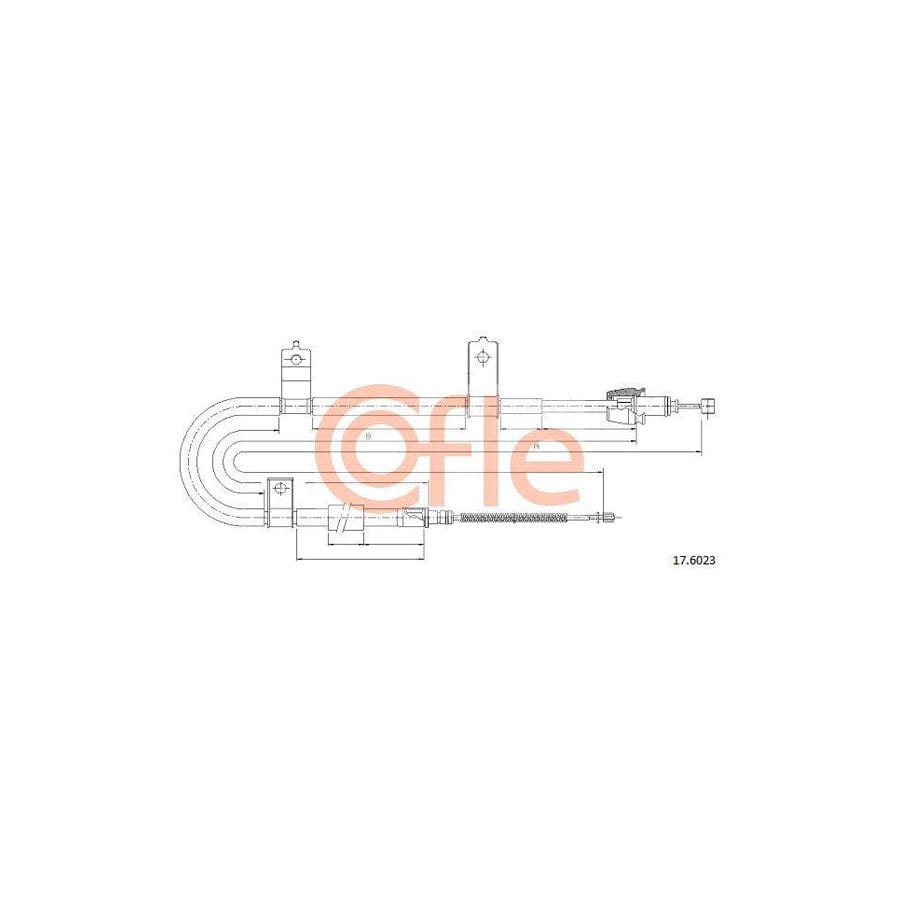 Cofle 92.17.6023 Hand Brake Cable for KIA Picanto I (Sa)