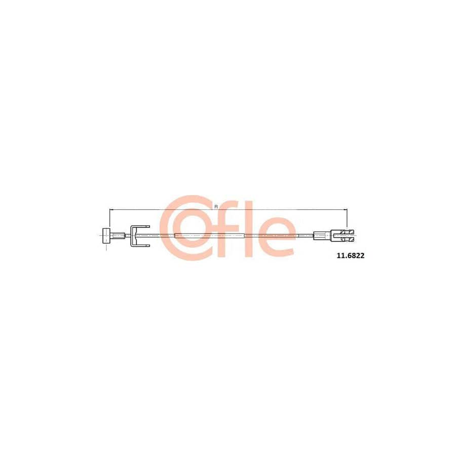 Cofle 11.6822 Hand Brake Cable for Opel Vivaro
