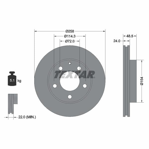 TEXTAR 92062000 Brake Disc