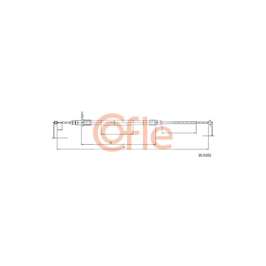 Cofle 92.10.5162 Hand Brake Cable for Land Rover Range Rover III (L322)