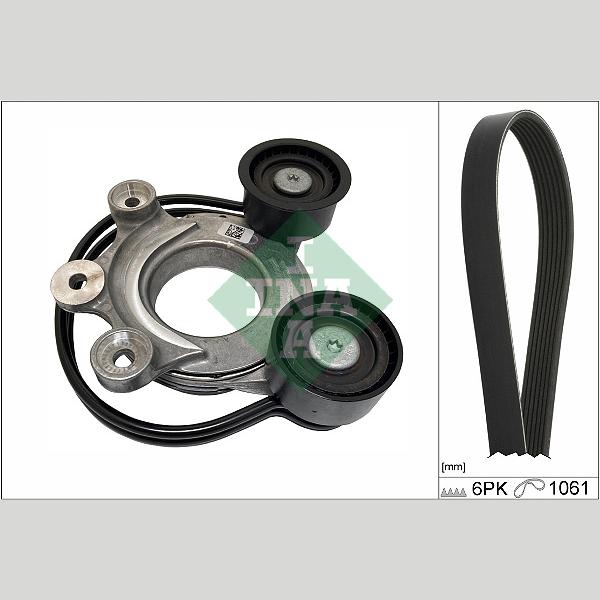 INA 529055610 V-Ribbed Belt Set