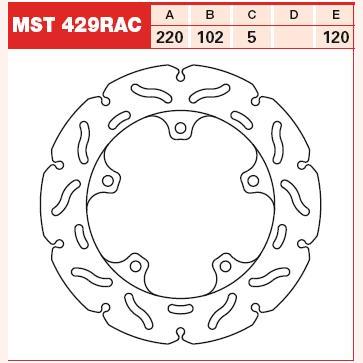 TRW MOTO MST429RAC Brake Disc