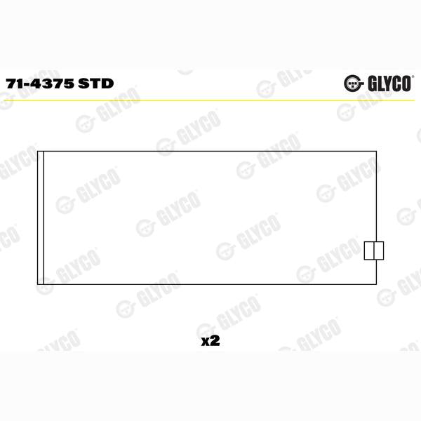 GLYCO 71-4375STD Connecting Rod Bearing