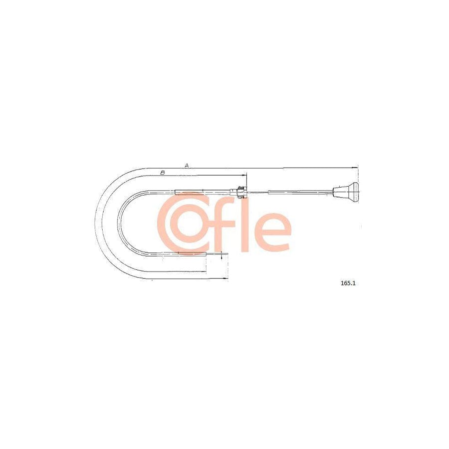 Cofle 165.1 Cable, Starter for Fiat 850 Saloon