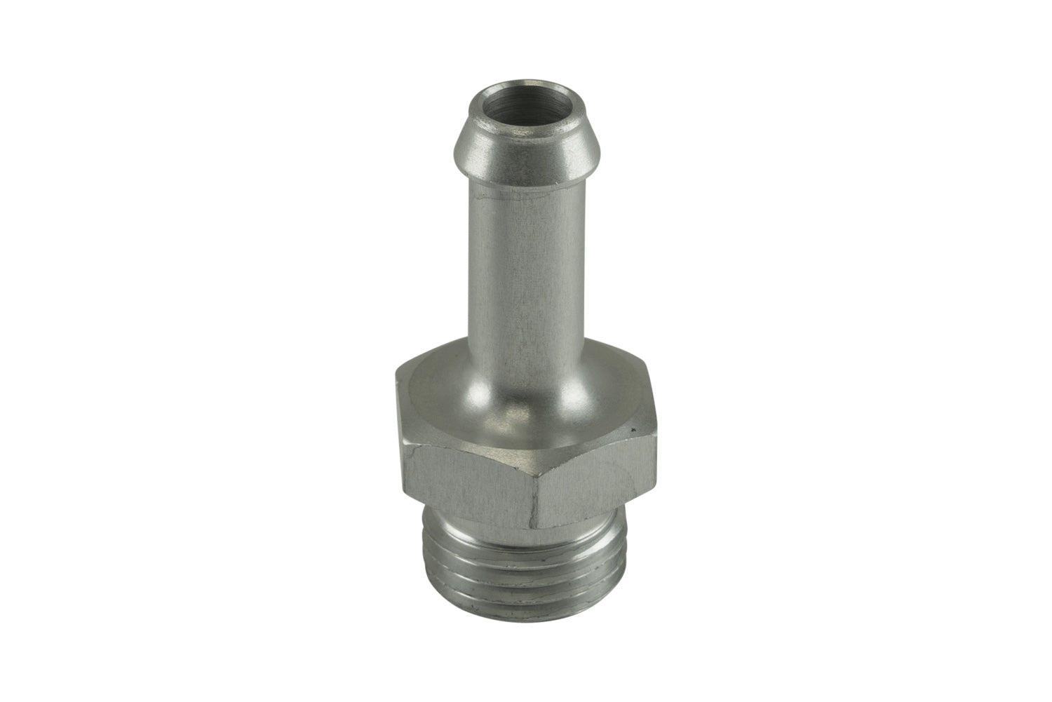 Fitting 8mm / 5/16 Hose End to -6 AN ORB Male Straight - Silver | ML Performance Car Parts