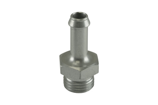 Fitting 8mm / 5/16 Hose End to -6 AN ORB Male Straight - Silver | ML Performance Car Parts
