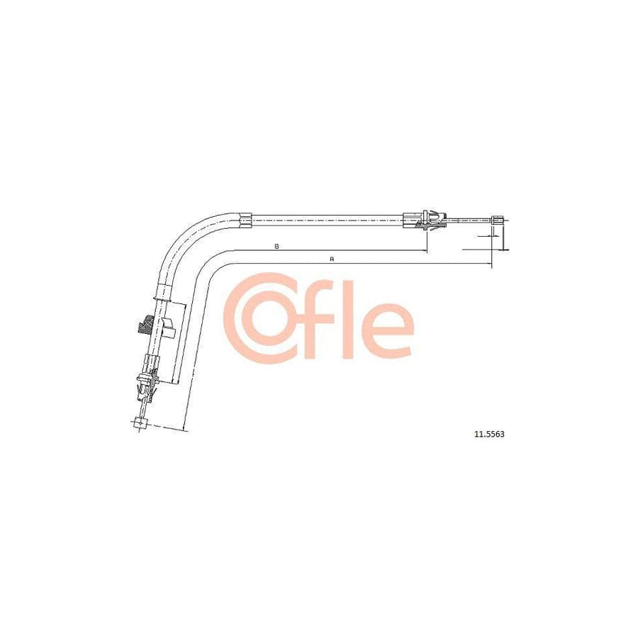 Cofle 11.5563 Hand Brake Cable for Ford Transit
